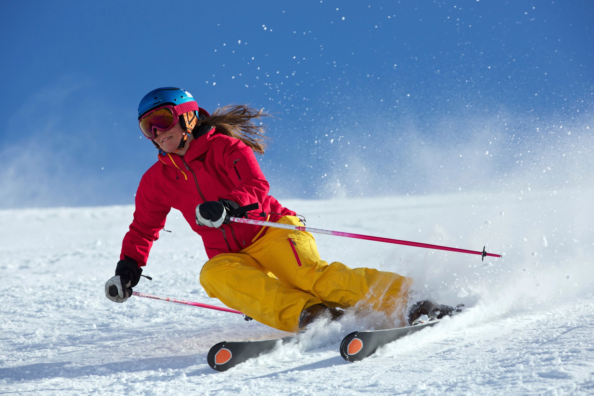 Woman skiing